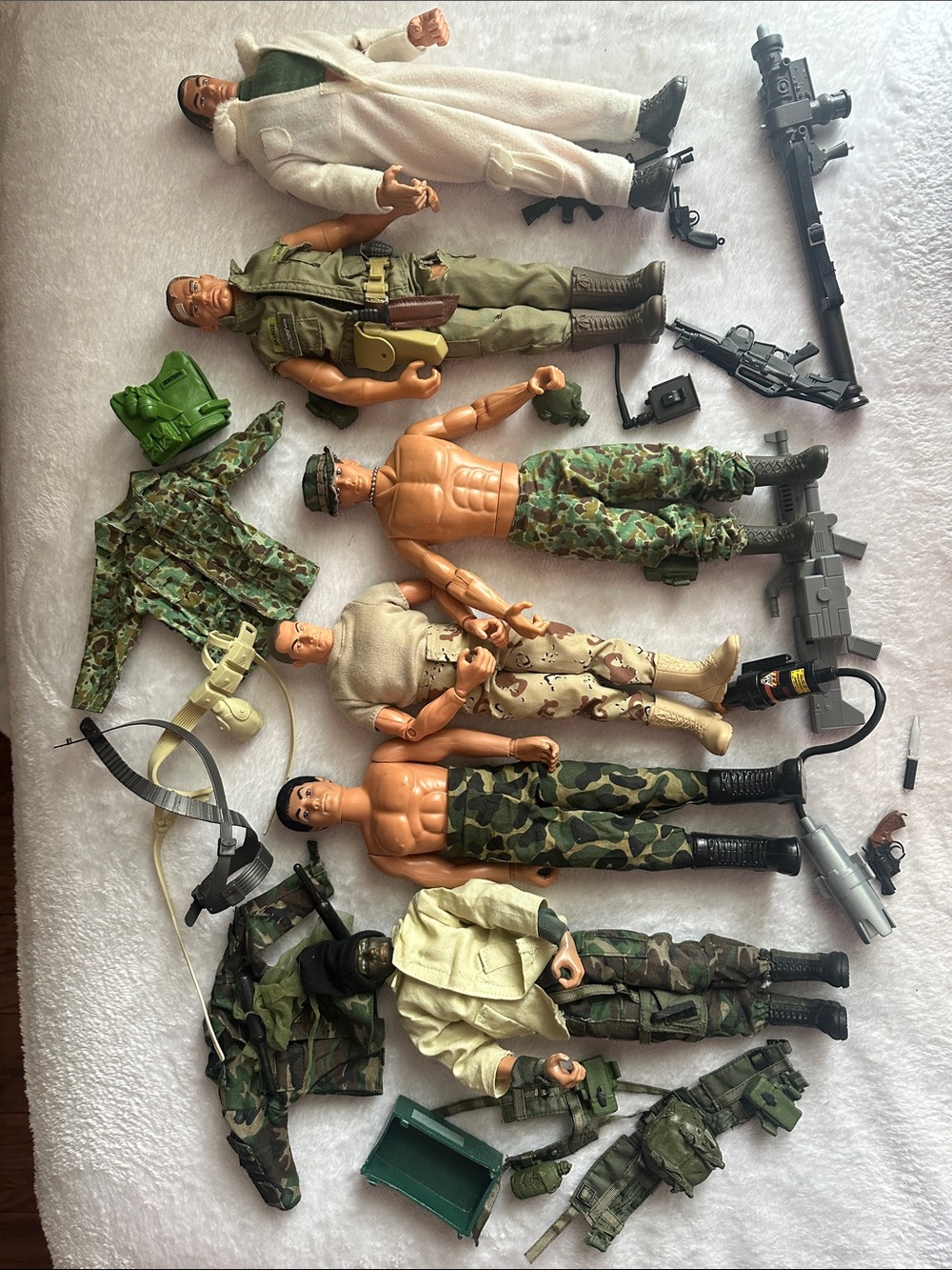 Vintage GI Joe SAVAGE TOTAL COMBAT HASBRO Military Action Figures 12” Lot